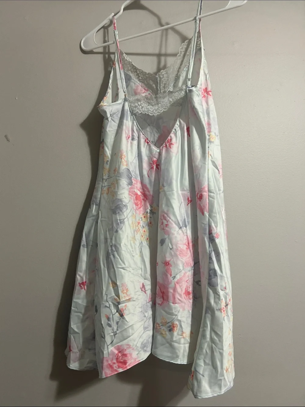 Apt. 9 Pastel Floral Lace-Trim Chemise in Light Blue